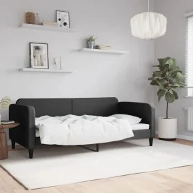 Black fabric sofa bed 90x190 cm by vidaXL, Beds and slatted bases - Ref: Foro24-354045, Price: 178,37 €, Discount: %