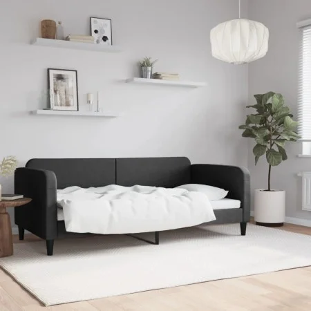 Black fabric sofa bed 90x190 cm by vidaXL, Beds and slatted bases - Ref: Foro24-354045, Price: 178,37 €, Discount: %