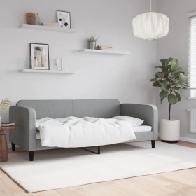 Sofá cama tela gris claro 90x190 cm de vidaXL, Camas y somieres - Ref: Foro24-354043, Precio: 187,99 €, Descuento: %