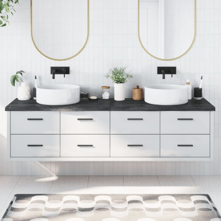 Encimera de baño madera tratada marrón oscuro 200x60x(2-4) cm de vidaXL, Encimeras - Ref: Foro24-3156271, Precio: 156,38 €, D...