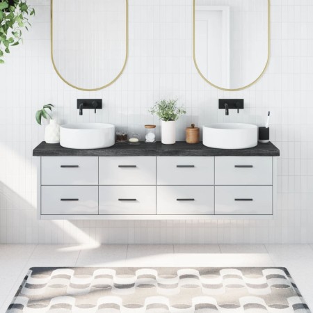 Encimera de baño madera tratada marrón oscuro 180x30x(2-6) cm de vidaXL, Encimeras - Ref: Foro24-3156258, Precio: 101,43 €, D...