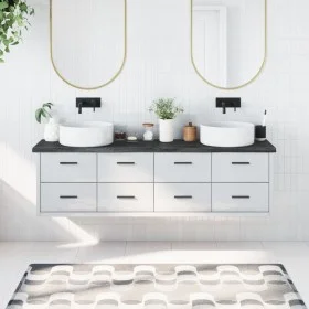 Encimera de baño madera tratada marrón oscuro 180x40x(2-4) cm de vidaXL, Encimeras - Ref: Foro24-3156259, Precio: 100,64 €, D...
