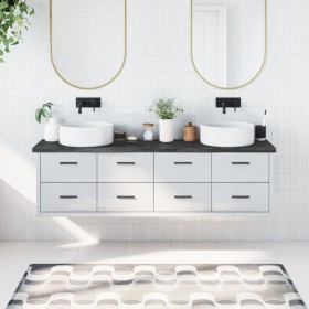 Encimera de baño madera tratada marrón oscuro 180x40x(2-4) cm de vidaXL, Encimeras - Ref: Foro24-3156259, Precio: 101,92 €, D...