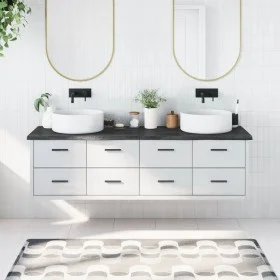 Encimera de baño madera tratada marrón oscuro 180x60x(2-4) cm de vidaXL, Encimeras - Ref: Foro24-3156263, Precio: 141,34 €, D...