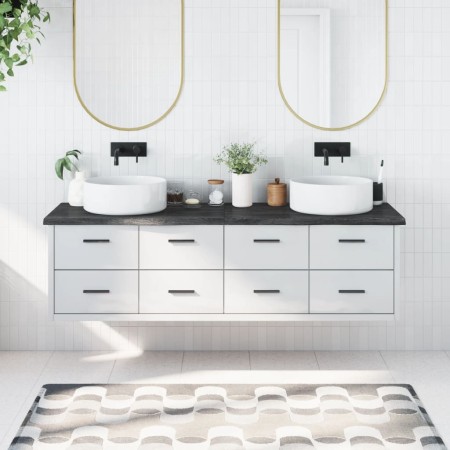Encimera de baño madera tratada marrón oscuro 180x60x(2-4) cm de vidaXL, Encimeras - Ref: Foro24-3156263, Precio: 142,85 €, D...