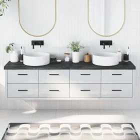 Encimera de baño madera tratada marrón oscuro 200x40x(2-6) cm de vidaXL, Encimeras - Ref: Foro24-3156268, Precio: 133,50 €, D...