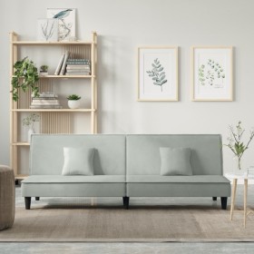 Sofá cama de terciopelo gris claro de vidaXL, Sofás - Ref: Foro24-351907, Precio: 283,24 €, Descuento: %