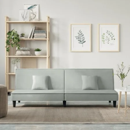 Schlafsofa aus hellgrauem Samt von vidaXL, Sofas - Ref: Foro24-351907, Preis: 267,46 €, Rabatt: %