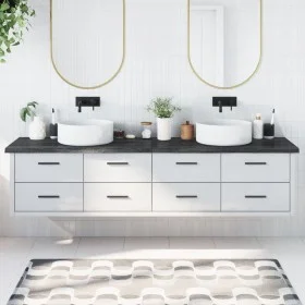 Encimera de baño madera tratada marrón oscuro 220x50x(2-4) cm de vidaXL, Encimeras - Ref: Foro24-3156277, Precio: 144,41 €, D...