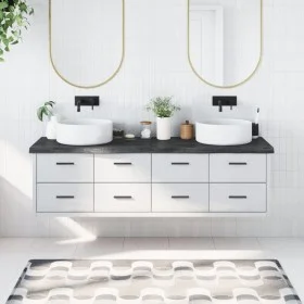 Encimera de baño madera tratada marrón oscuro 180x50x(2-6) cm de vidaXL, Encimeras - Ref: Foro24-3156262, Precio: 143,82 €, D...