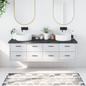Encimera de baño madera tratada marrón oscuro 180x50x(2-6) cm de vidaXL, Encimeras - Ref: Foro24-3156262, Precio: 145,67 €, D...