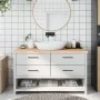 Encimera de baño madera maciza sin tratar 140x40x(2-6) cm de vidaXL, Encimeras - Ref: Foro24-3156052, Precio: 85,53 €, Descue...