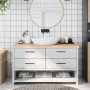 Encimera de baño madera maciza sin tratar 140x50x(2-6) cm de vidaXL, Encimeras - Ref: Foro24-3156054, Precio: 102,87 €, Descu...