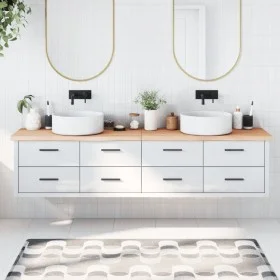 Encimera de baño madera maciza sin tratar 220x50x(2-4) cm de vidaXL, Encimeras - Ref: Foro24-3156085, Precio: 125,92 €, Descu...