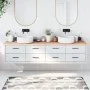 Encimera de baño madera maciza sin tratar 220x50x(2-4) cm de vidaXL, Encimeras - Ref: Foro24-3156085, Precio: 125,92 €, Descu...