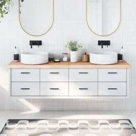 Untreated solid wood bathroom countertop 180x60x(2-6) cm by vidaXL, Countertops - Ref: Foro24-3156072, Price: 141,74 €, Disco...