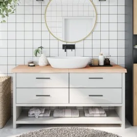 Untreated solid wood bathroom countertop 160x60x(2-6) cm by vidaXL, Countertops - Ref: Foro24-3156064, Price: 129,55 €, Disco...
