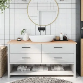 Encimera de baño madera maciza sin tratar 160x50x(2-4) cm de vidaXL, Encimeras - Ref: Foro24-3156061, Precio: 95,14 €, Descue...