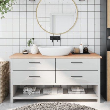Encimera de baño madera maciza sin tratar 160x50x(2-4) cm de vidaXL, Encimeras - Ref: Foro24-3156061, Precio: 96,34 €, Descue...