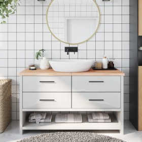 Encimera de baño madera maciza sin tratar 140x50x(2-4) cm de vidaXL, Encimeras - Ref: Foro24-3156053, Precio: 84,91 €, Descue...