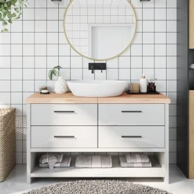 Encimera de baño madera maciza sin tratar 140x60x(2-6) cm de vidaXL, Encimeras - Ref: Foro24-3156056, Precio: 115,00 €, Descu...