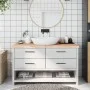 Encimera de baño madera maciza sin tratar 140x60x(2-6) cm de vidaXL, Encimeras - Ref: Foro24-3156056, Precio: 115,00 €, Descu...