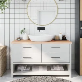 Encimera de baño madera maciza sin tratar 140x60x(2-4) cm de vidaXL, Encimeras - Ref: Foro24-3156055, Precio: 99,09 €, Descue...