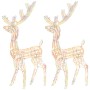 Adorno de renos de Navidad acrílico multicolor 2 uds 120 cm en Decoración Festiva y Estacional | Comprar online en Foru.es
