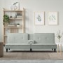 Sofá cama con portavasos terciopelo gris claro de vidaXL, Sofás - Ref: Foro24-351920, Precio: 306,70 €, Descuento: %