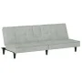 Light gray velvet sofa bed with cup holder by vidaXL, Sofas - Ref: Foro24-351920, Price: 298,42 €, Discount: %