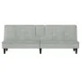 Sofá cama con portavasos terciopelo gris claro de vidaXL, Sofás - Ref: Foro24-351920, Precio: 298,42 €, Descuento: %