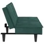 Sofá cama con portavasos terciopelo verde oscuro de vidaXL, Sofás - Ref: Foro24-351922, Precio: 263,21 €, Descuento: %