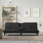 Black velvet sofa bed with cup holders by vidaXL, Sofas - Ref: Foro24-351924, Price: 282,12 €, Discount: %