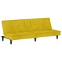 Sofá cama con portavasos terciopelo amarillo de vidaXL, Sofás - Ref: Foro24-351925, Precio: 267,87 €, Descuento: %