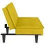Sofá cama con portavasos terciopelo amarillo de vidaXL, Sofás - Ref: Foro24-351925, Precio: 263,21 €, Descuento: %