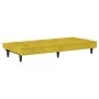 Sofá cama con portavasos terciopelo amarillo de vidaXL, Sofás - Ref: Foro24-351925, Precio: 263,21 €, Descuento: %
