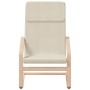Sillón de relax con taburete tela color crema en Sillones | Comprar online en Foru.es