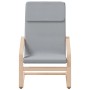 Sillón de relax con taburete tela gris claro en Sillones | Comprar online en Foru.es