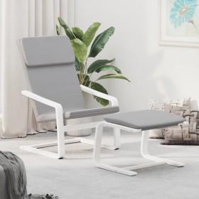 Sillón de relax con taburete tela gris claro en Sillones | Comprar online en Foru.es