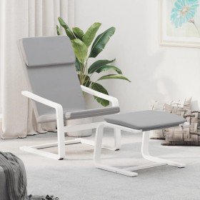 Sillón de relax con taburete tela gris claro en Sillones | Comprar online en Foru.es