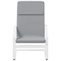 Sillón de relax con taburete tela gris claro en Sillones | Comprar online en Foru.es