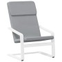 Sillón de relax con taburete tela gris claro en Sillones | Comprar online en Foru.es