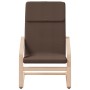 Sillón de relax con taburete tela marrón oscuro en Sillones | Comprar online en Foru.es
