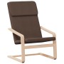 Sillón de relax con taburete tela marrón oscuro en Sillones | Comprar online en Foru.es