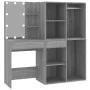Tocador con LED y armario madera contrachapada gris Sonoma de vidaXL, Tocadores para dormitorios - Ref: Foro24-3120189, Preci...