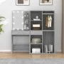Tocador con LED y armario madera contrachapada gris Sonoma de vidaXL, Tocadores para dormitorios - Ref: Foro24-3120189, Preci...