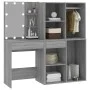 Tocador con LED y armario madera contrachapada gris Sonoma de vidaXL, Tocadores para dormitorios - Ref: Foro24-3120189, Preci...