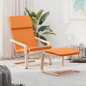 Sillón de relax con taburete tela amarillo oscuro en Sillones | Comprar online en Foru.es