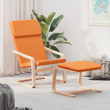 Sillón de relax con taburete tela amarillo oscuro en Sillones | Comprar online en Foru.es