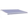 Toldo retráctil aluminio y tela azul y blanco 4,5x3 m en Toldos | Comprar online en Foru.es